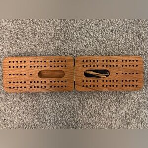 Solid Cherry - Travel Wooden Cribbage Board